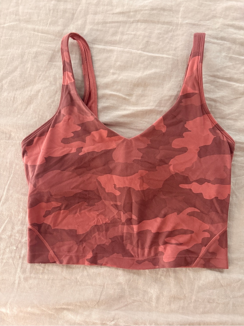 lululemon athletica Rose and Brick Camo V-Neck Tank
